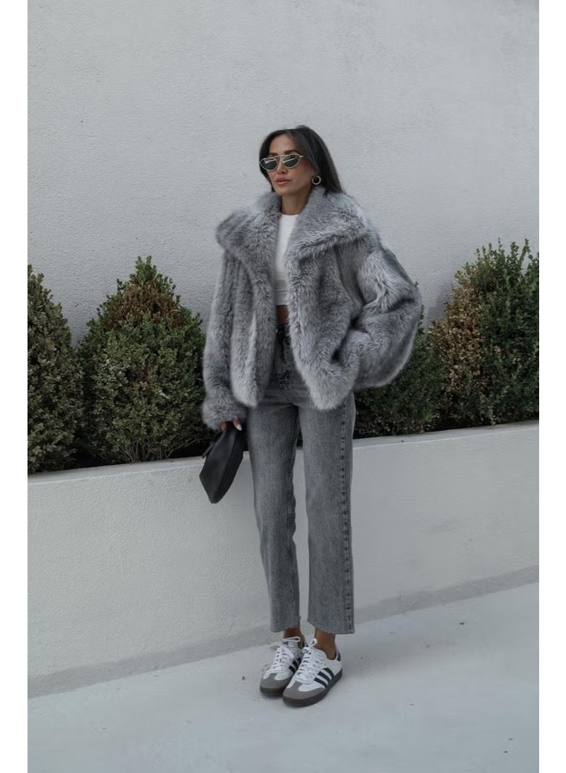 Grey Washed Full Length Cut Leg Jeans - Image 2